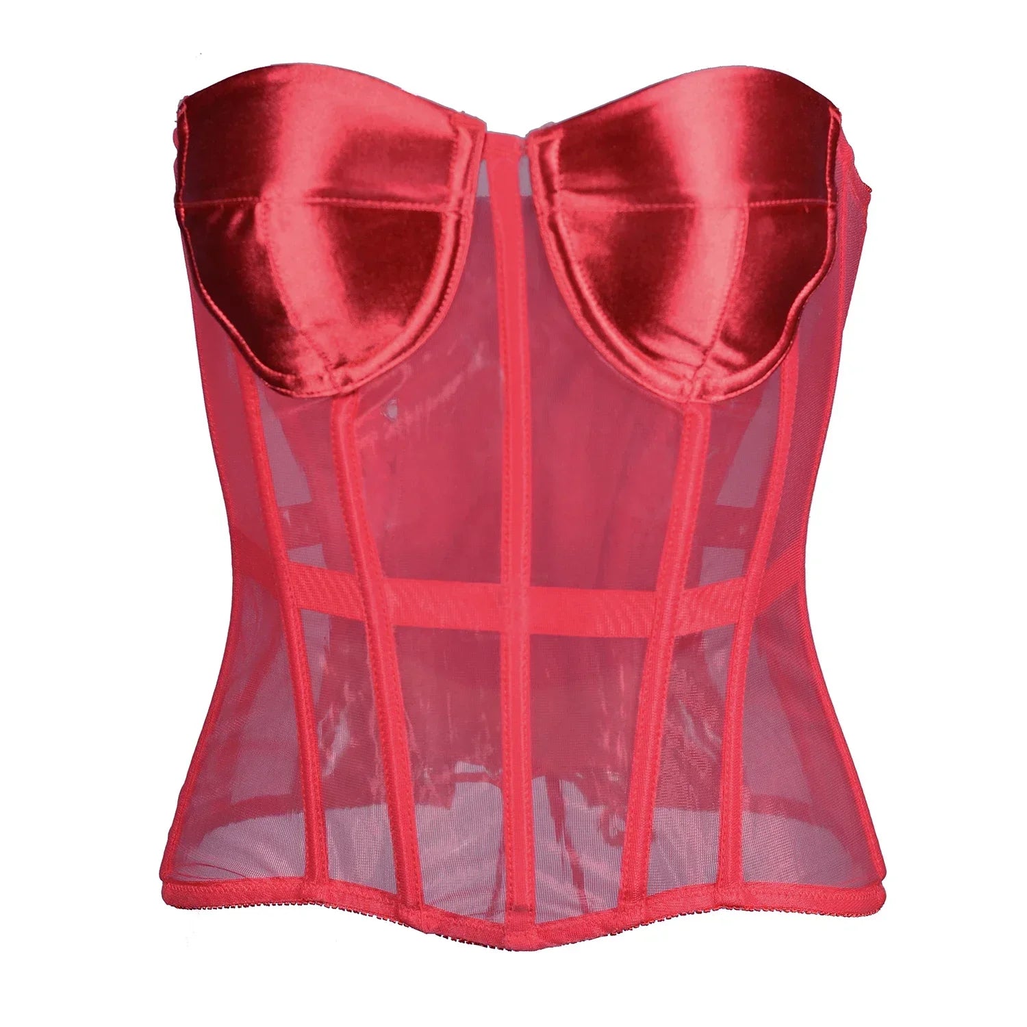 Women's Plastic Bones Support Mesh Strapless Soiree Convertible Corset Bustier Bra to Support and Carry Special Occasion Dresses