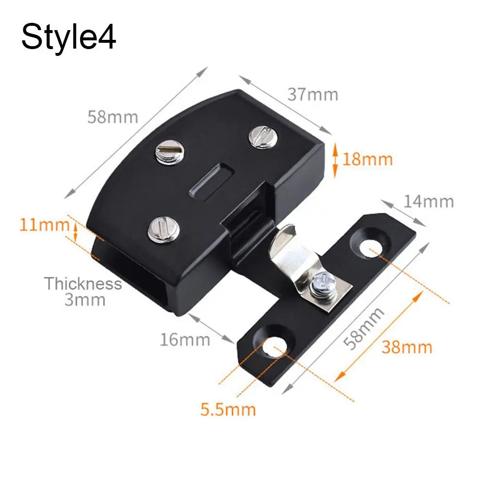 Home No Hole Hardware Furniture Supplies Cabinet  Hinge Clip Window Accessories Glass Door Hinge