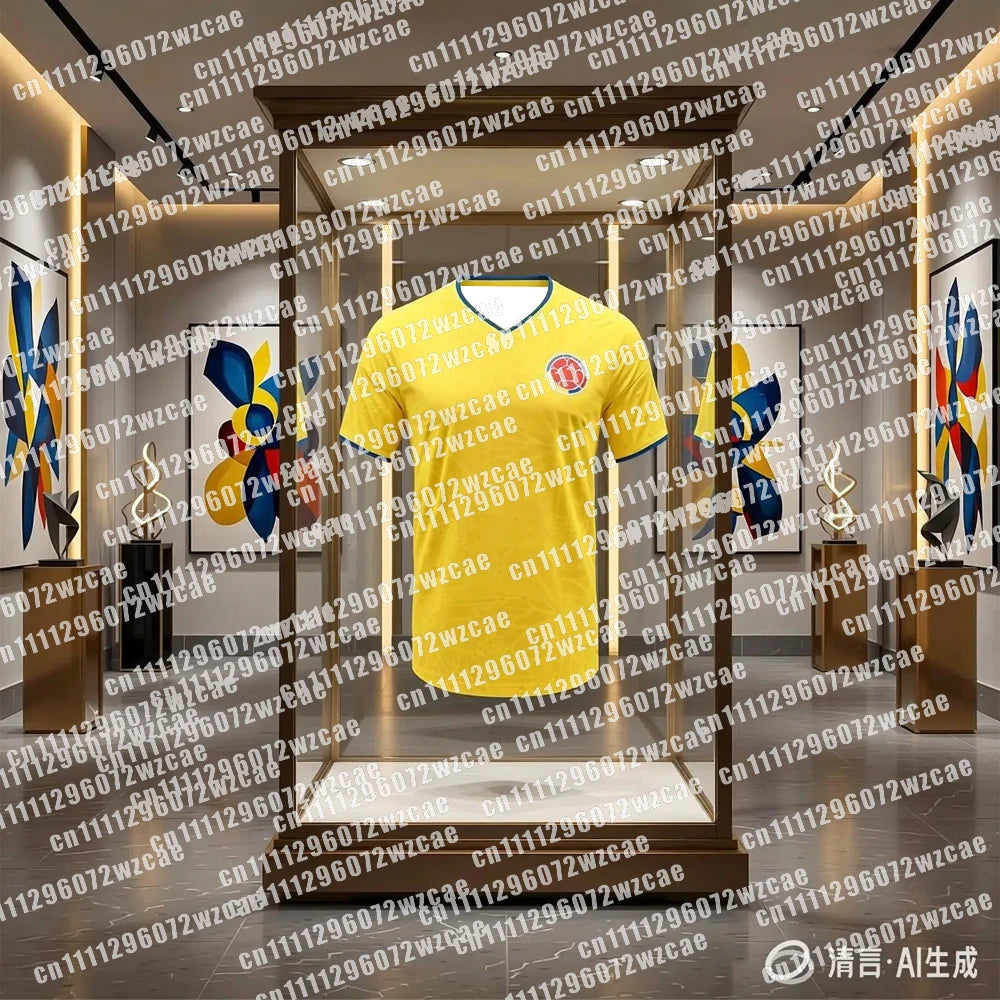 2026 Lastest Colombia Jersey Training T-Shirt Men's Soccer Parent-child Outfit Kids Breathable Quick-drying Sportswear