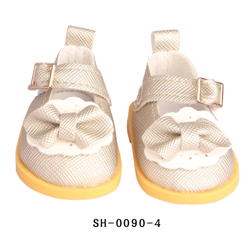 5.5cm Lovely Bow Doll Shoes For 14 Inch American& EXO Doll 1/6 New Mini Shoes Boots Accessories For 32-33 Russia DIY Doll,Nancy