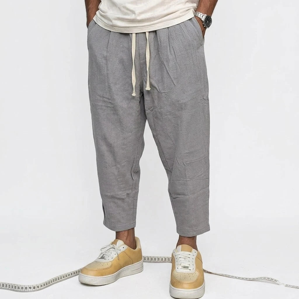 New Linen Pants Man Summer Casual Pants for Men Gym Man Baggy Pant Beach Loose Hawaiian Pant Lightweight Men's Cotton Work Pants