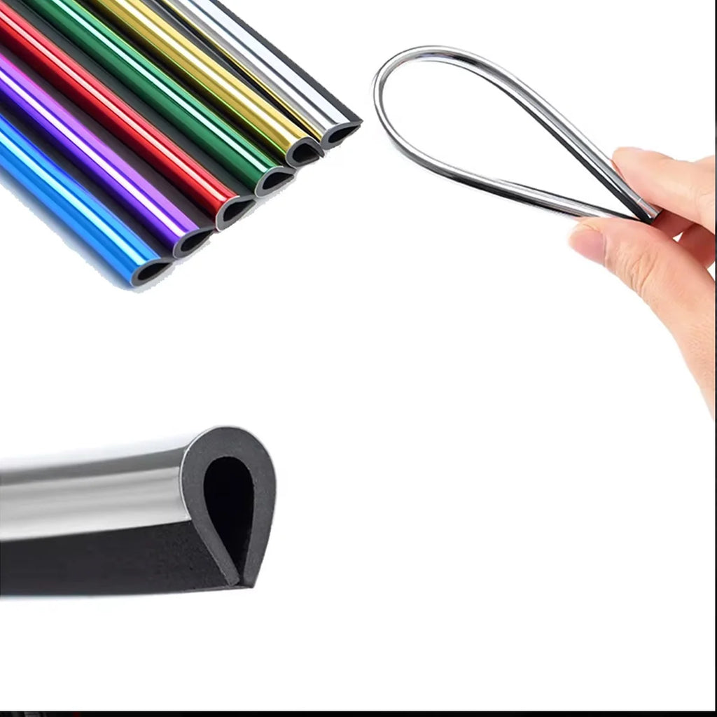 10PCS 20CM Car Air Outlet Decorative Strip Pvc Car Air Conditioning Vent Decorative Strip Interior Diy Bendable Decorative Strip