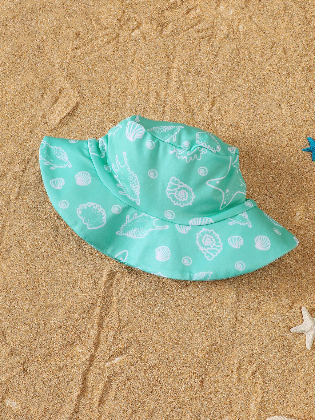 Baby Boy Summer Shell Pattern Long Sleeve Onesie Swimsuit with Hat Infant Swimwear Protection And Comfort