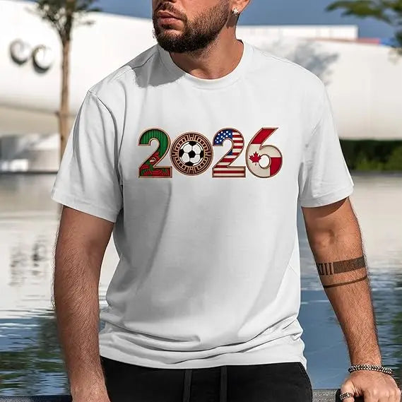 Soccer 2026 Shirts for Women Men USA Shorts Sleeve T-Shirt Football Themed Graphic Tee Top USA Canada Mexico Flags Jersey Gifts
