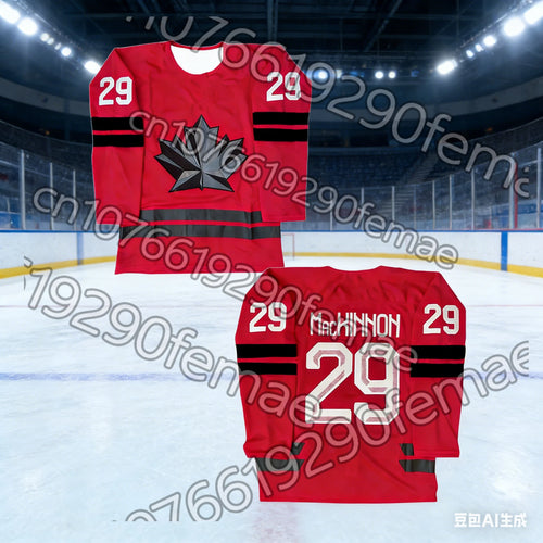 2026 Canada Men's Hockey Jersey T-shirt |Crosby MacKinnon Same Style Fan Gear | Breathable Sportswear for Spring Summer