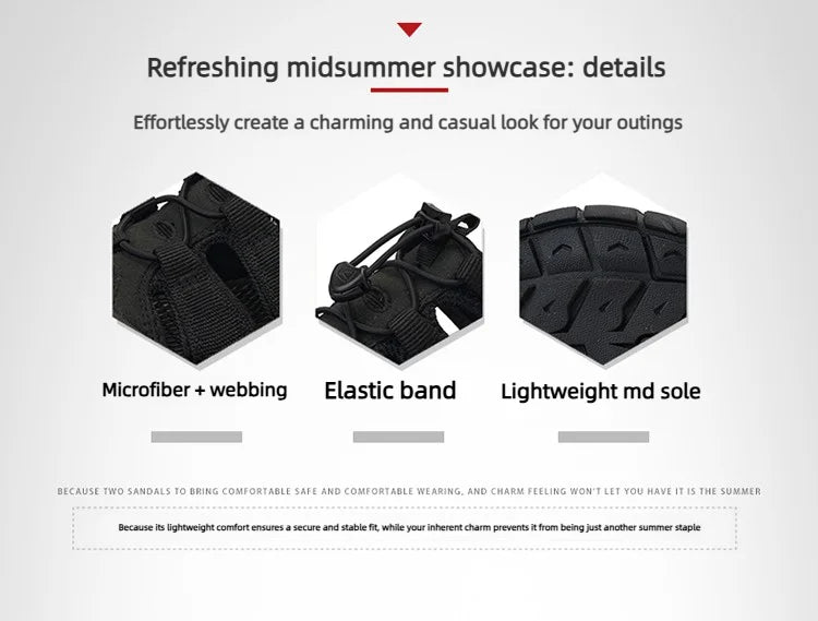 Fashion Men's Casual Mesh Outdoor Beach Sandals Light Breathable Shoe for Men Anti-slip Waterproof Sandal Man Comfortable Shoes