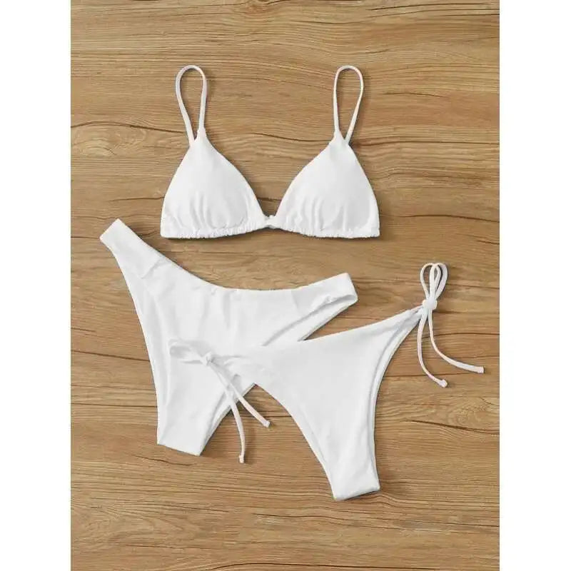 Brazilian Swimsuit Women Sexy Bikini Set Push-up Padded Bra Thong Two Pieces Swimwear Beachwear Bathing Suit Femme