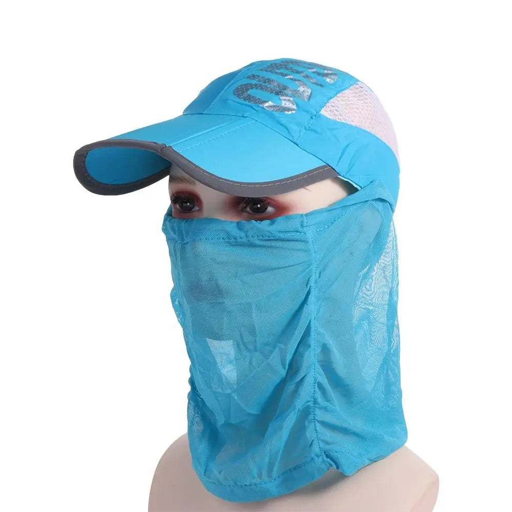 Face Mask Hat Neck Protection Neck Protection Sun Cap Removable Quick Drying Face Shield Cap Cool UV Protection Sun Hat Fishing