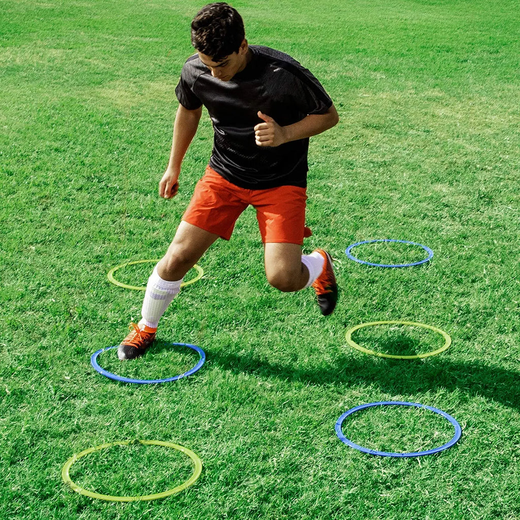 10pcs Durable Agility Training Rings Portable Football Soccer Speed Agility Training Rings Sport futbol Training Equipment