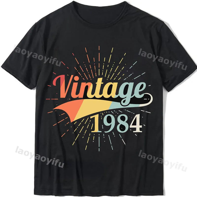 2024 Unisex Summer Tops Tshirt Vintage 1984 Classics Tshire Streetwear Printed T-shirt Top  Retro Style Tshirt