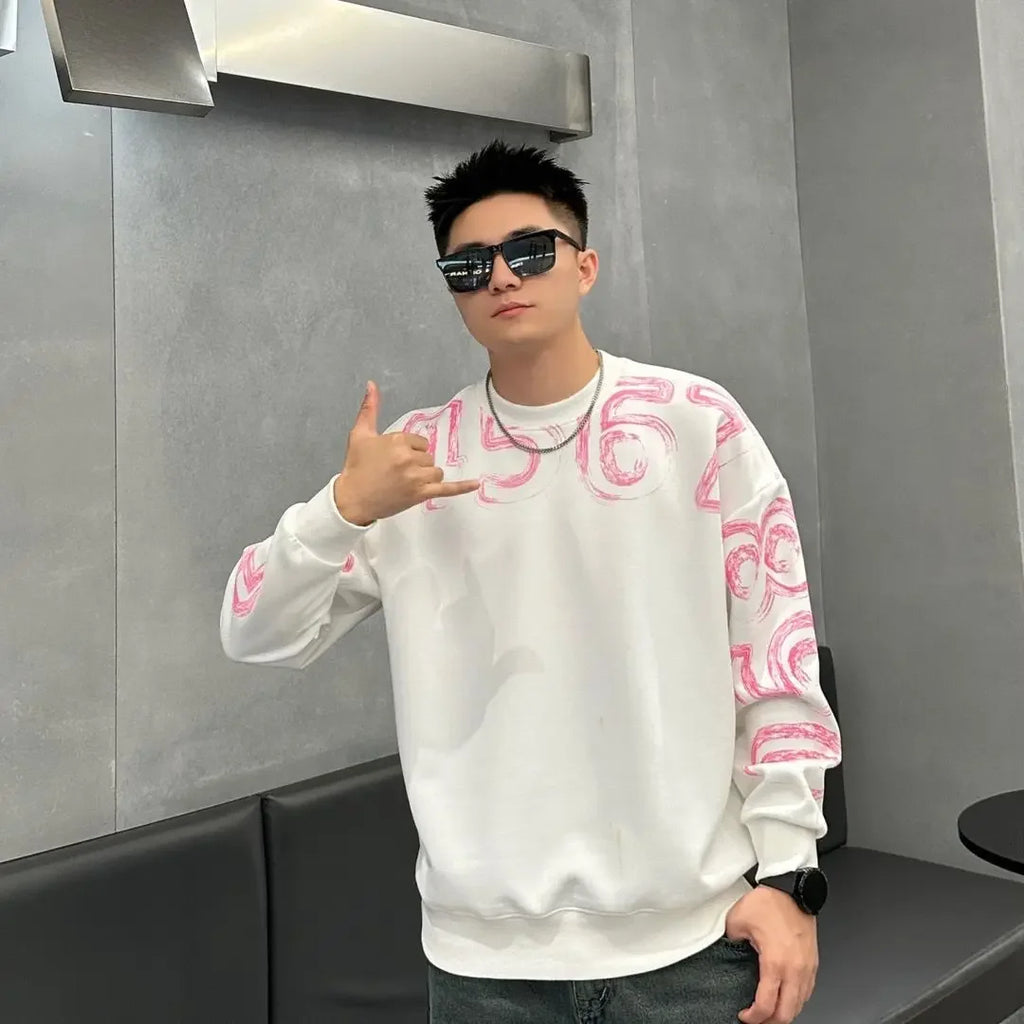 100℅ Cotton Man Pullovers Printed T Shirt for Men Fashion Trends 2025 Sweatshirts Tops Clothing Luxury Social High Quality Brand