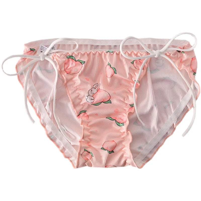Japanese Lolita Girl Pure Cotton Underwear Cute Lace Up Summer Thin Style Pure Desire Triangle Underwear Sexy And Comfortable