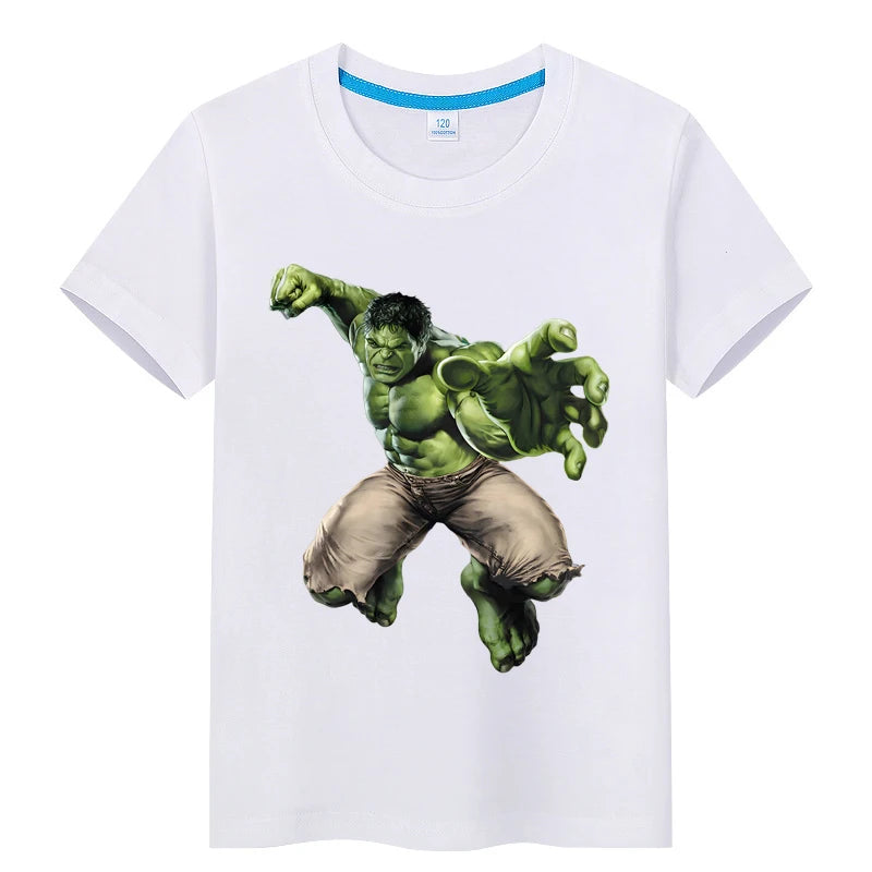 Kid's Iron Man Spider Man Retro T-shirt Printed Casual Harajuku Aesthetics Neutral Theme Superhero Fan Artwork Clothing