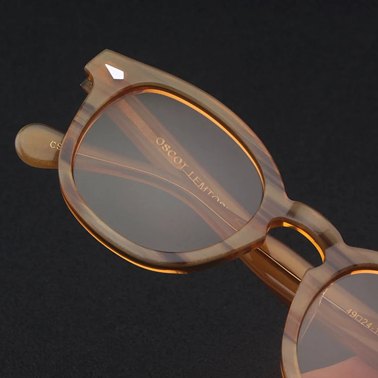 Johnny Depp Sunglasses Man Polarized Sun Glasses Luxury Brand Vintage Acetate Frame Blue Night Vision Goggles Woman