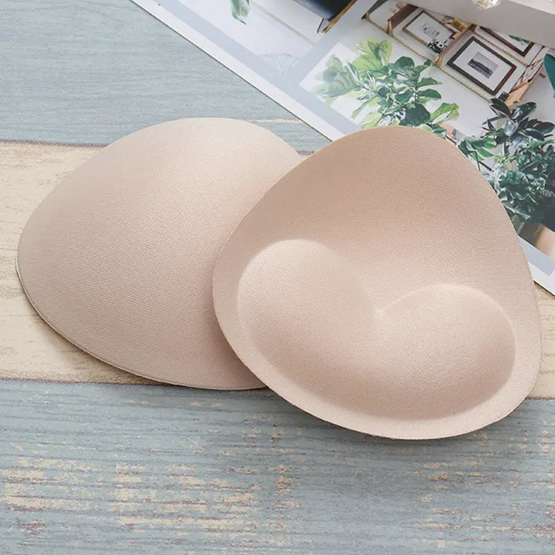 1Pair Woman Swimsuit Pads Sponge Foam Push up Enhancer Chest Cup Breast Swimwear Inserts Triangle Bra Pad