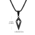Vnox Beveled Four-Pointed Star Pendant Necklace, Stainless Steel Geometric Collar with Box Chain Gifts for Birthday Father's Day