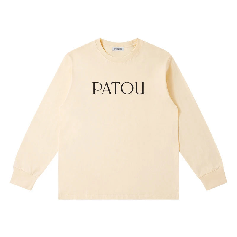 Exported to Japan Japan Style Luxury brand Cotton letter Printed Couple Tees Summer Harajuku Men/Women Loose Long sleeve Tees