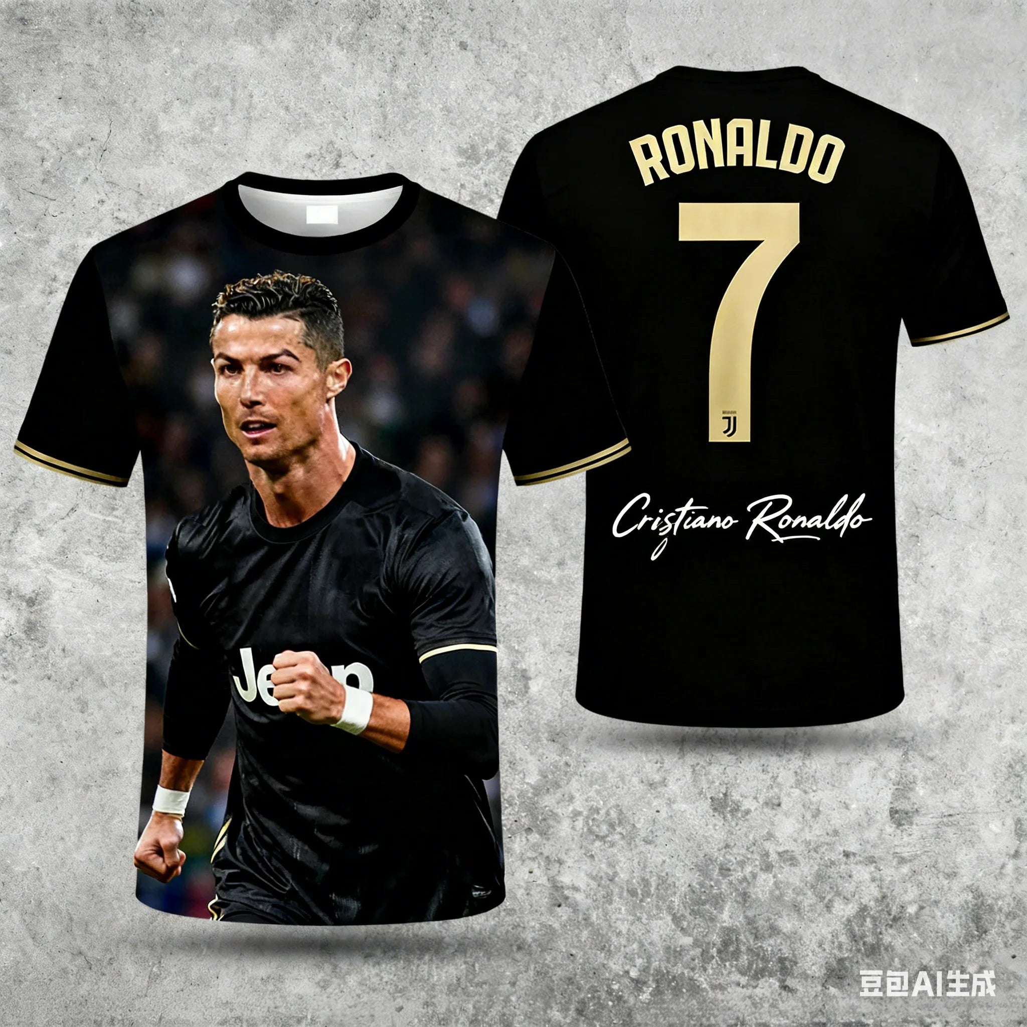 Ronaldo 7 ChatGPT AI Football Jersey Fan Edition Soccer Training Tops For Adults And Kids Summer Comfortable Casual Sportswear
