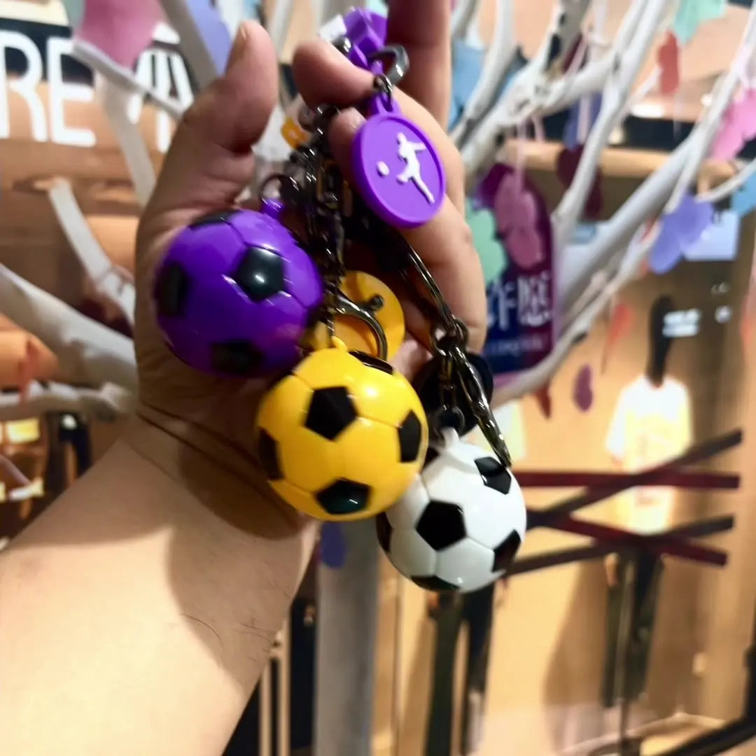 Football Keychain For Fan PVC Soft Glue Soccer Pendant Keychain Accessories Bag Decoration Qatar Cup Souvenirs Key Chain Gifts