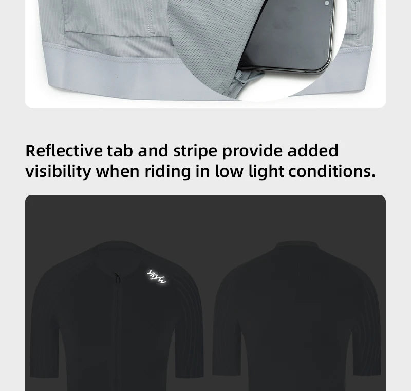 YKYWBIKE Man's Cycling Jersey 2026 Summer Road Bike Shirt YKK Zipper Bicycle Jersey Breathable Aerodynamic Raglan Sleeve