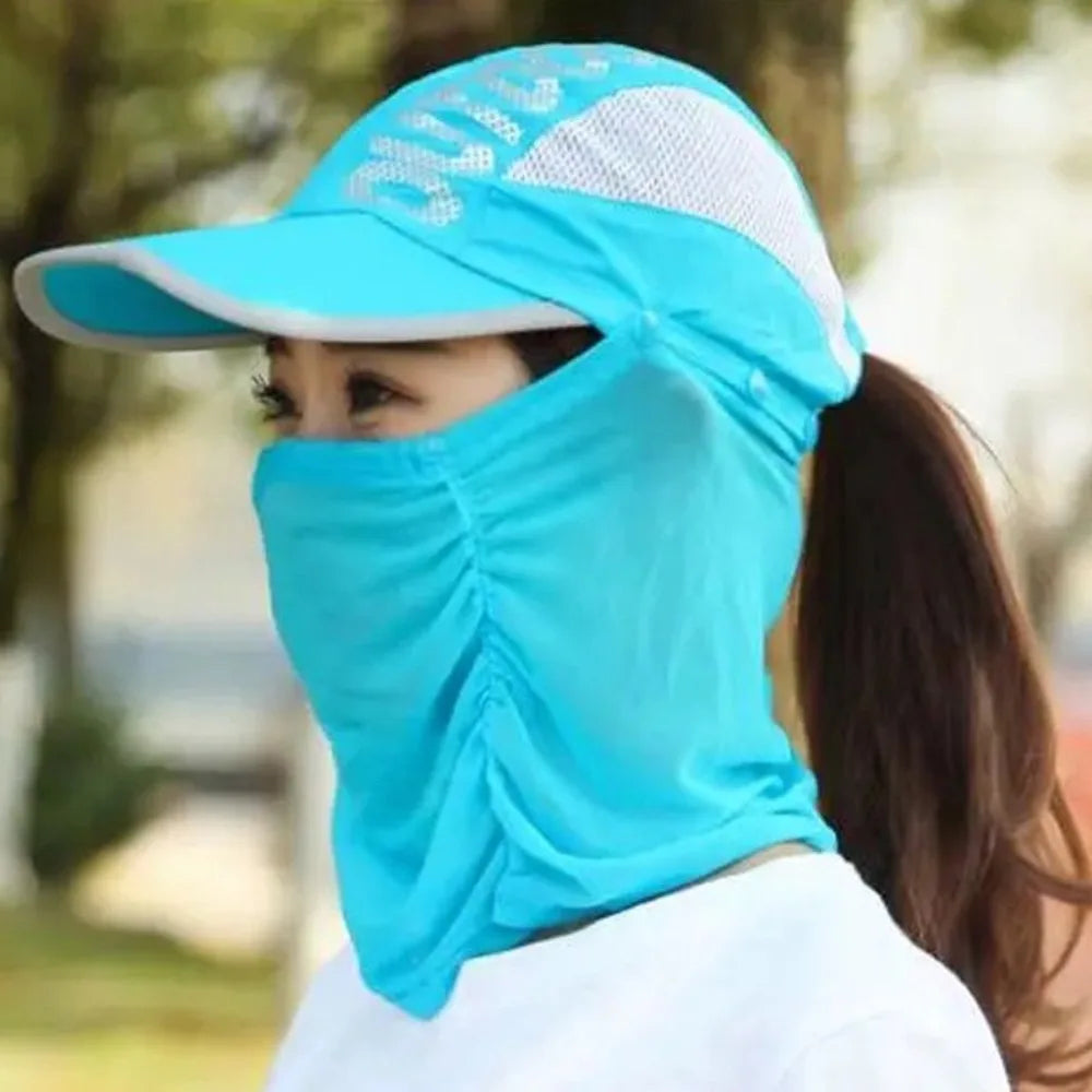 Face Mask Hat Neck Protection Neck Protection Sun Cap Removable Quick Drying Face Shield Cap Cool UV Protection Sun Hat Fishing