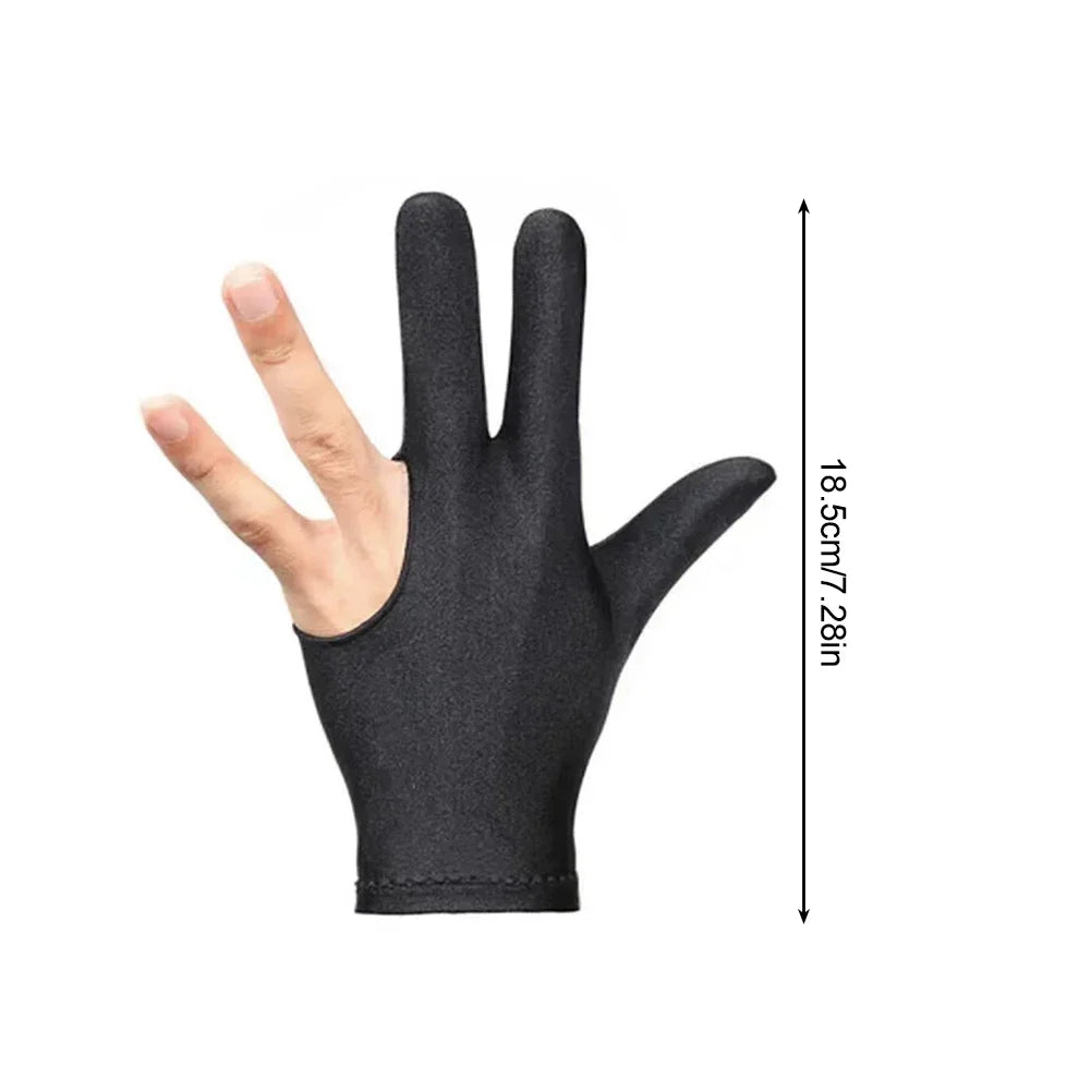 High Quality Snooker Billiard Cue Glove Pool Left Hand Open Three Finger Accessory Fitness Accessories for Men and Women