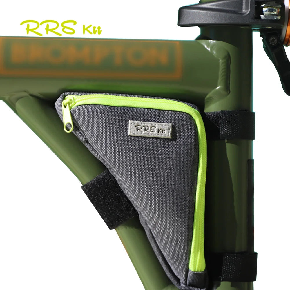 Rrskit Bicycle Triangle Bilateral Storage Bag Suitable For Brompton Bike Lightweight Triangle Multi Directional Storage Kit