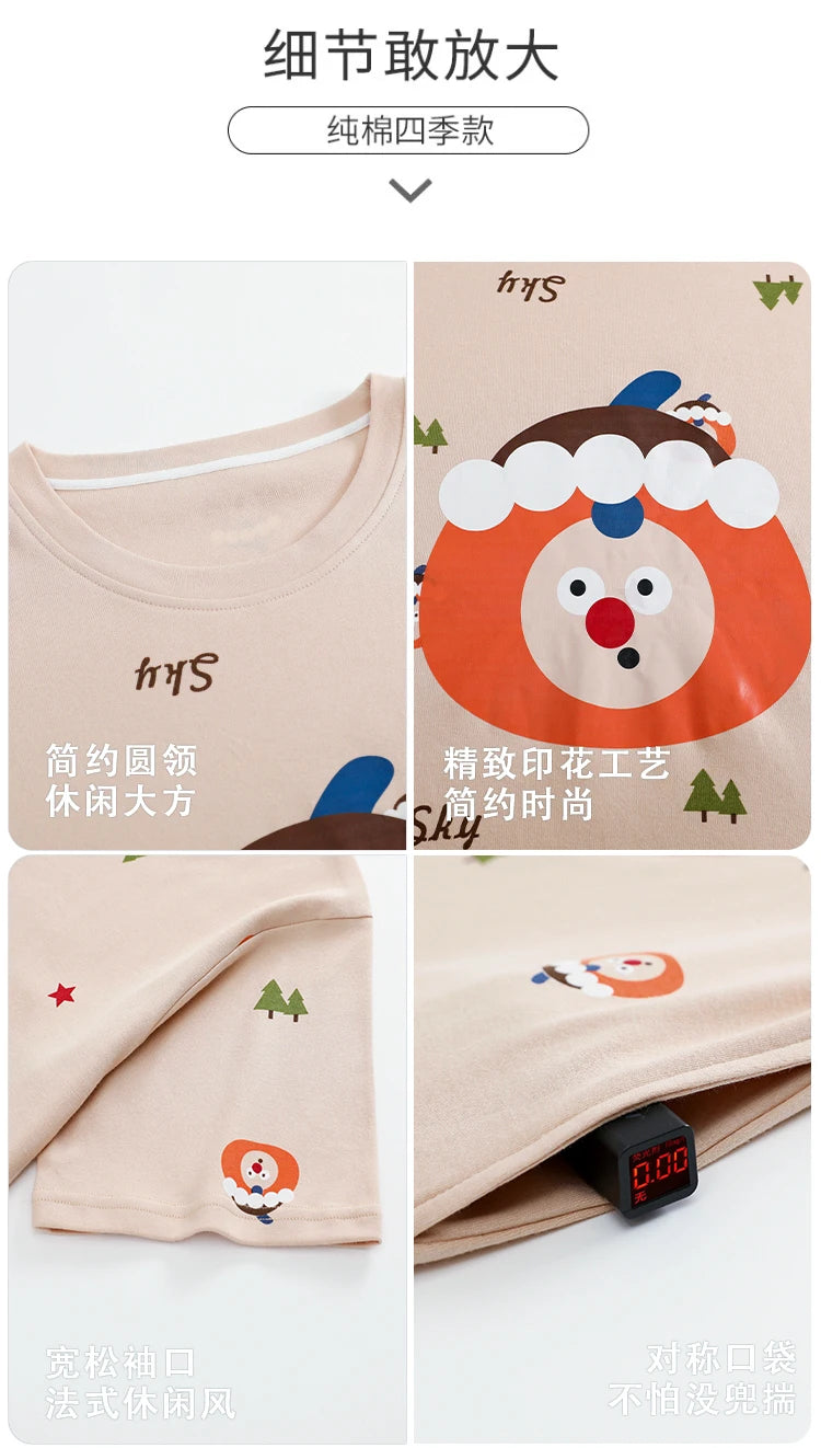 100% COTTON! SUKAE Summer New Women Lovely Sleepshirt Fashion Nightgowns Leisure Dress Casual Nightdress Short Sleeves Nightgown