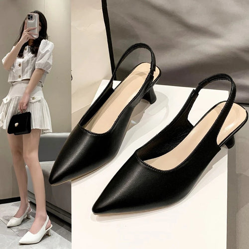 2024 New Summer Style Fashionable Comfortable Versatile Elegant and Wear-resistant Bag-toe Casual Back Strap Sandals