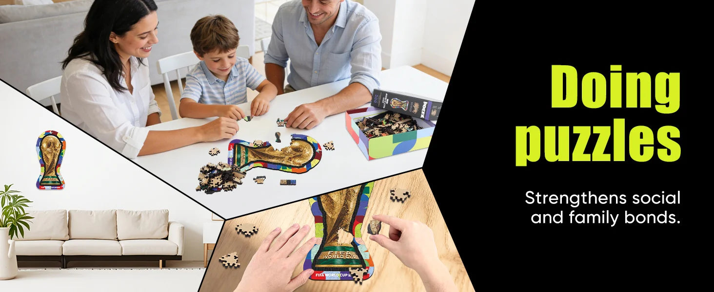 FIFA World Cup Pop Art Theme Wooden Puzzle for Adults Fans Collection Irregular Jigsaw Recreational Toys Sports Enthusiasts Gift