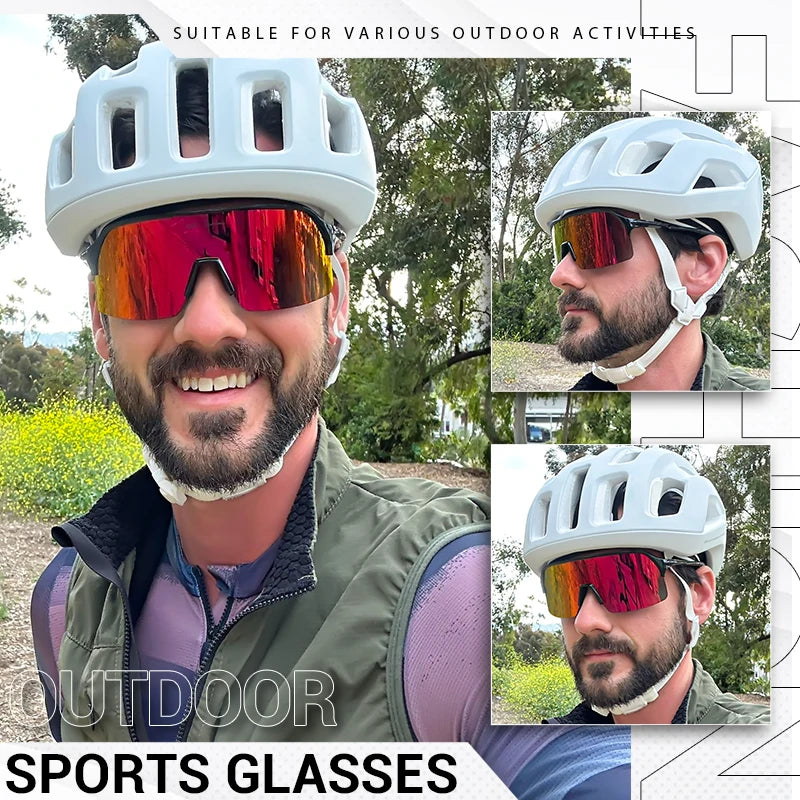 KAPVOE New Photochromic Hiking Eyewear Sunglasses Man Cycling Glasses Driving Bicycle Women MTB Bike Outdoor Sport UV400 Goggles