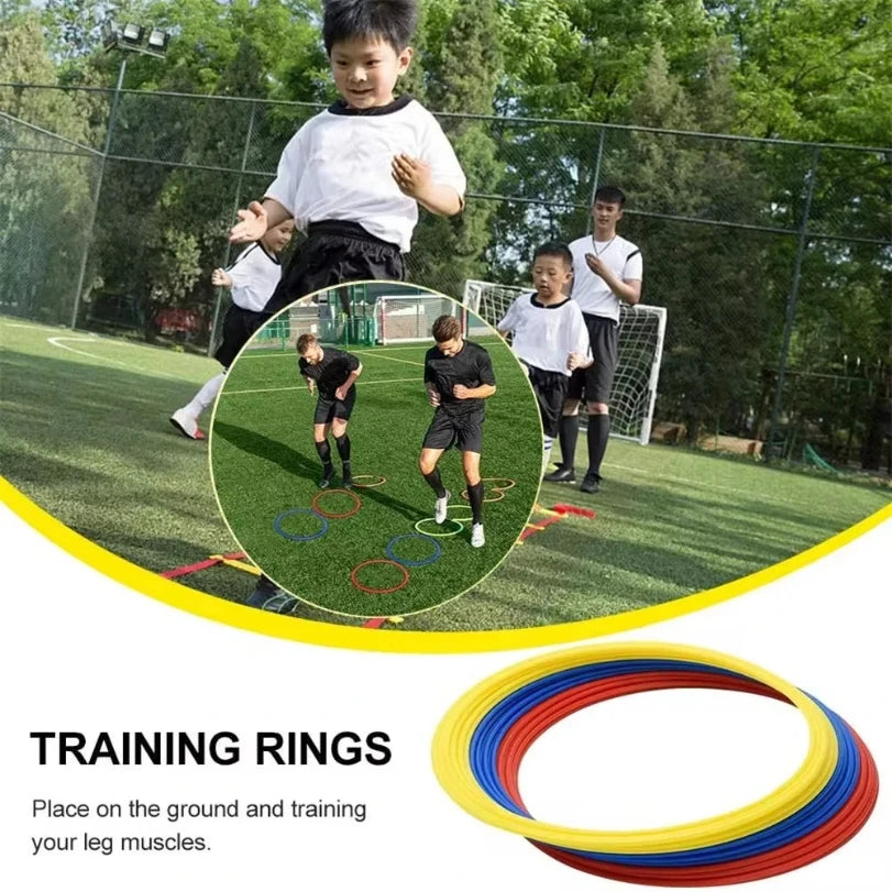 10pcs Durable Agility Training Rings Portable Football Soccer Speed Agility Training Rings Sport futbol Training Equipment