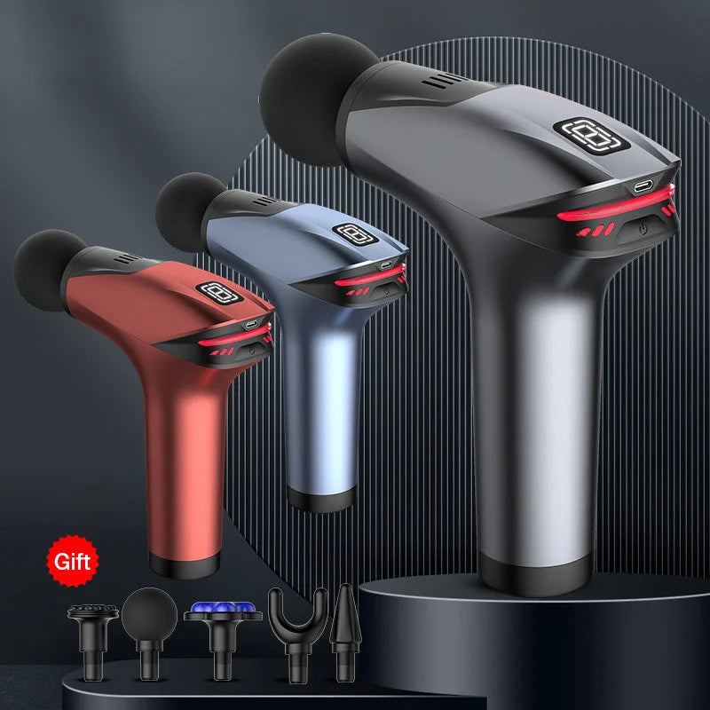 Portable Massage Gun Percussion Pistol Massager Professional Deep Muscle Massager For Body Neck Back Relaxation Fitness Slimming