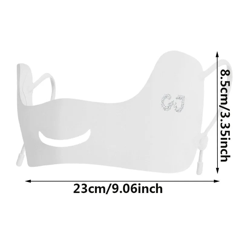 2026 New Ice Silk Sunscreen Face Mask Women Outdoor Sunshade UV Protection Mask Breathable Sun-proof Facekini for Golf Sports