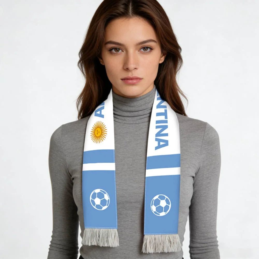 USA France Spain Portugal Football Scarf Soccer Fan Cheering Accessories Stadium Decoration Match Cheering Party Decoration