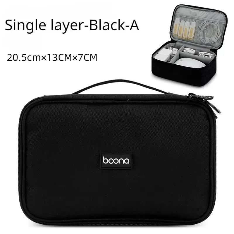 Large Capacity Travel USB Gadget Cable Bag Headphone Storage Box Data Cable Storage Bag Hard Disk Charger Power Bank Organizer