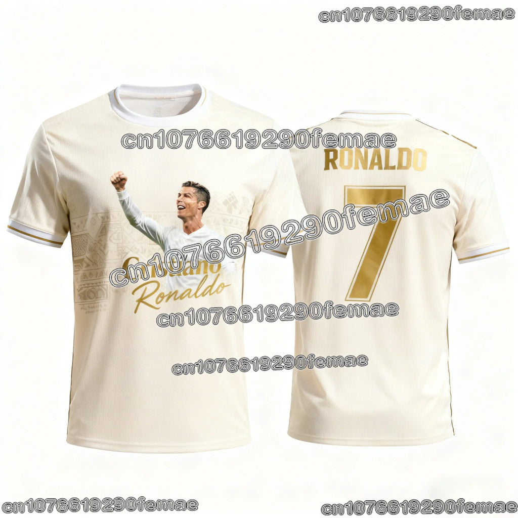 Ronaldo 7 Football Jersey ChatGPT AI Fan Edition Summer Soccer Training Tops Casual Comfortable Sportswear for Men and Children