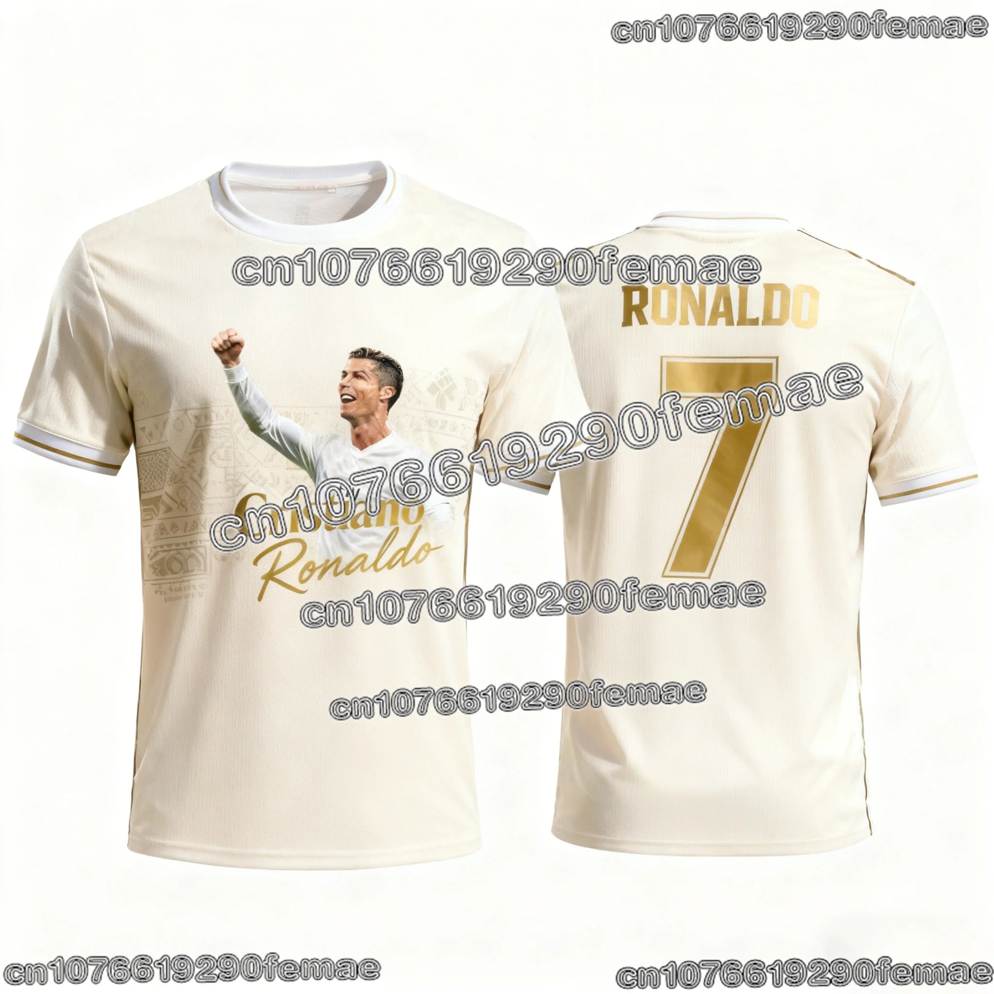 Ronaldo 7 Football Jersey ChatGPT AI Fan Edition Summer Soccer Training Tops Casual Comfortable Sportswear for Men and Children
