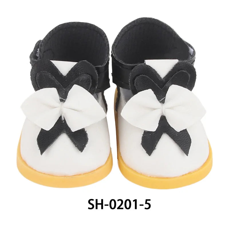 5.5cm Lovely Bow Doll Shoes For 14 Inch American& EXO Doll 1/6 New Mini Shoes Boots Accessories For 32-33 Russia DIY Doll,Nancy