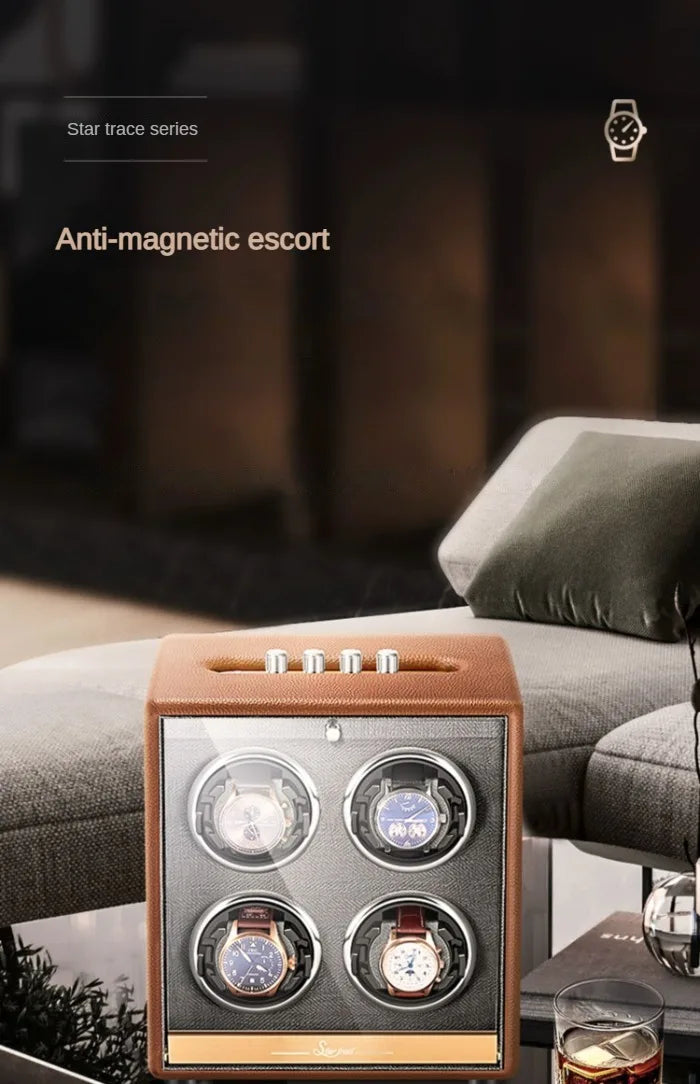 Winder Watch Organizer Storage Box Rotator Mechanical Watch Automatic Luxury Box Safe Deposit Boxes Shaker Display Gifts