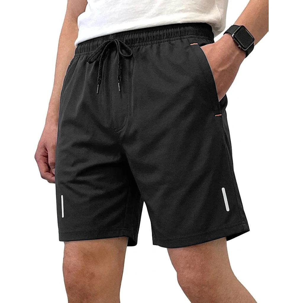 Summer Shorts Pants Men Quick Dry Athletic Workwear Casual Gym Man Outdoor Hiking Shorts Pants Beach Zipper Pocket Sweatpants