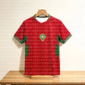 2026 Morocco National Team Home Football Jersey  Traditional Pattern Short Sleeve Fan Match Sport Shirt Men Family Matching Top