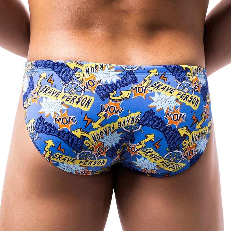 New Board Shorts Swimsuit Sexy Swimwear Men Briefs Swimming Trunks for Bathing Suit Men Beachwear