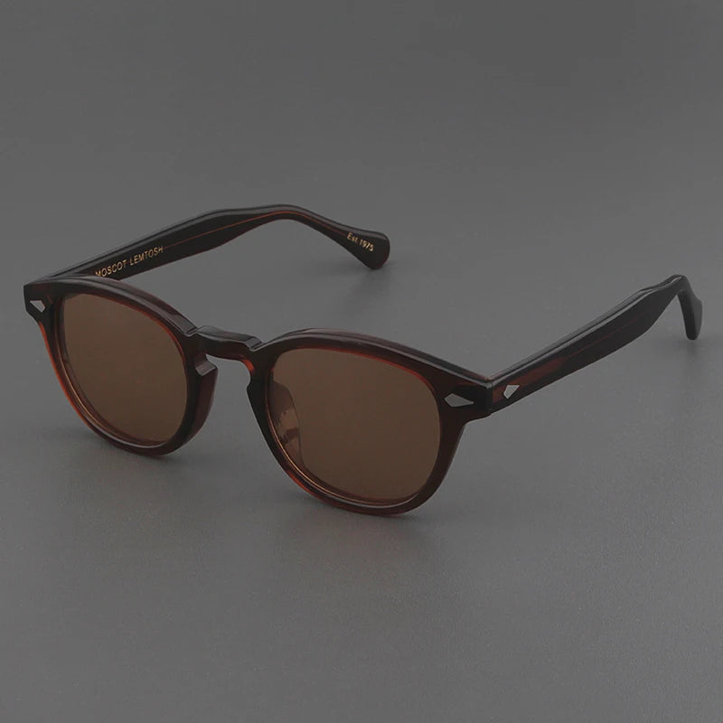 Johnny Depp Sunglasses Man Polarized Sun Glasses Luxury Brand Vintage Acetate Frame Blue Night Vision Goggles Woman