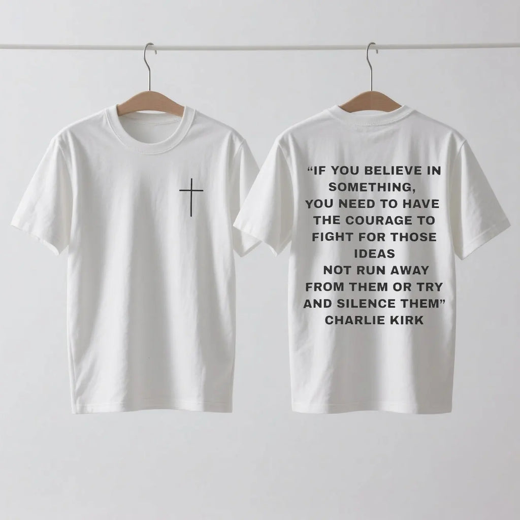 Charlie Kirk Support T-Shirt Pro Charlie Kirk Turning Point USA Christian Wear Charlie Kirk 1993-2025 Shirt Woman Man Cotton Tee