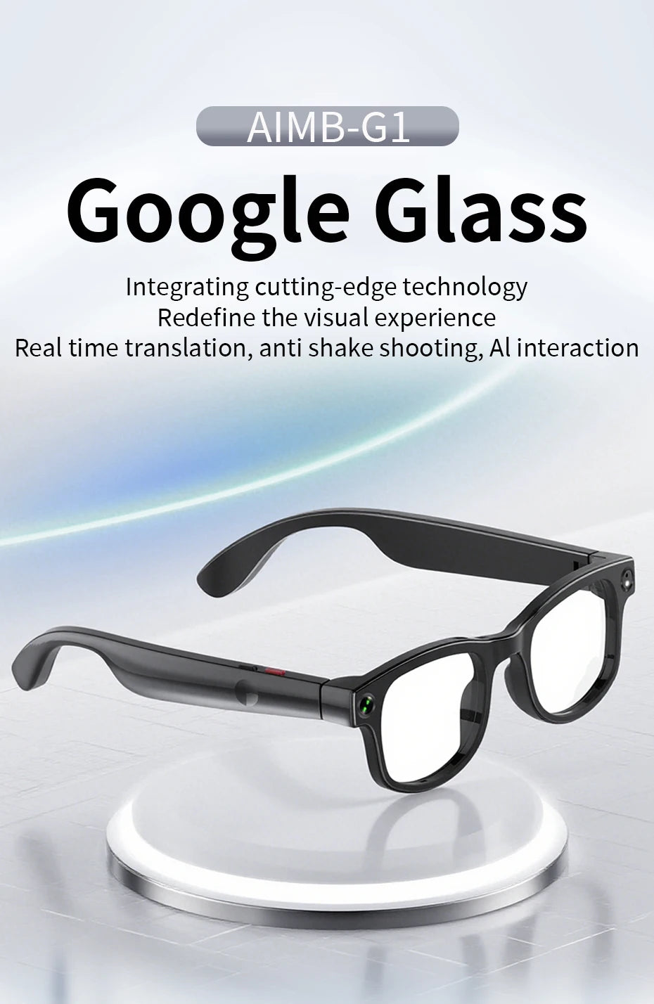 New AI Smart Glasses HD1080P Shooting 500W Camera Glasses ChatGPT Translation Voice Control Bluetooth Call Sports Sunglasses Man