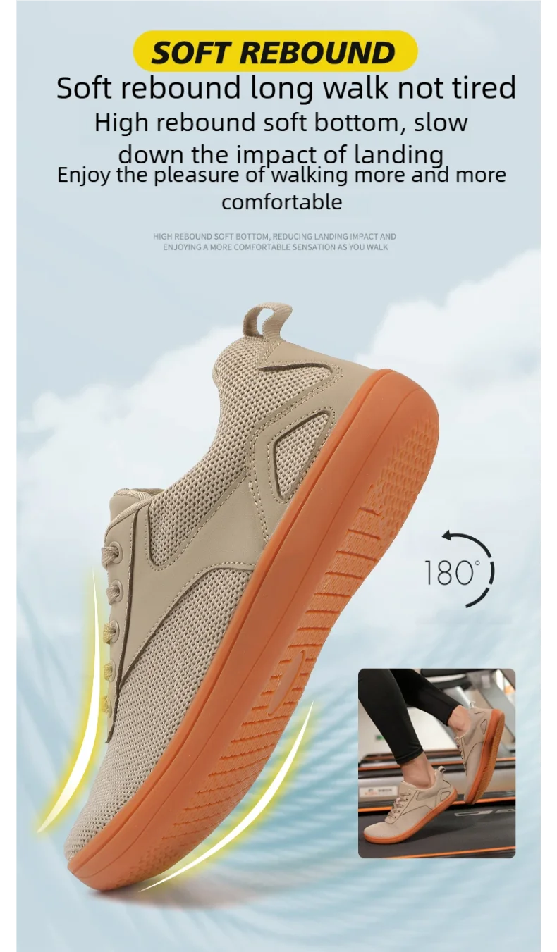 Wide-toed Shoes Men's Fashion Simple Casual Sports Shoes Barefoot Shoes Women's Jogging Shoes Walking Shoes
