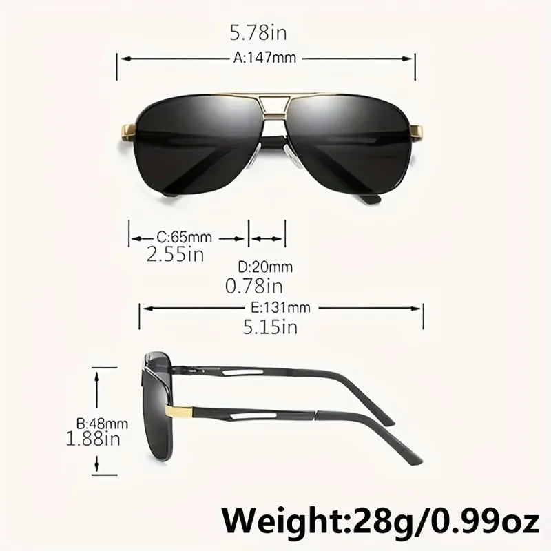 1PCS Unisex Retro Pilot Sunglasses, classic style for daily wear, parties and gifts.