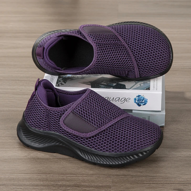 Wide Toe Box Walking Shoes Elderly Men Women Comfort Diabetic Shoes Swollen Foot Orthopedic Sneakers Thumb Eversion Pain Relif