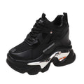 2025 Women Chunky Sneakers Platform Ulzzang Sports Shoes Summer Thick Bottom Breathable Mesh Casual Shoes 11CM High Heels Woman